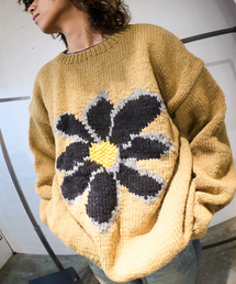 【MacMahon Knitting Mills 】 +【Niche.】 Crew Neck Knit-Flower
