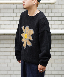 【MacMahon Knitting Mills 】 +【Niche.】 Crew Neck Knit-Flower