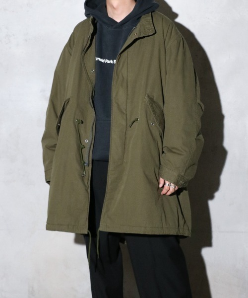MILITARY（ミリタリー）の「【MADE IN STANDARD / メイドインスタンダード】M65 FISHTAIL JACKET（モッズコート・メンズ・オリーブ/ブラック・LARGE/MEDIUM/SMALL）」の14枚目の写真