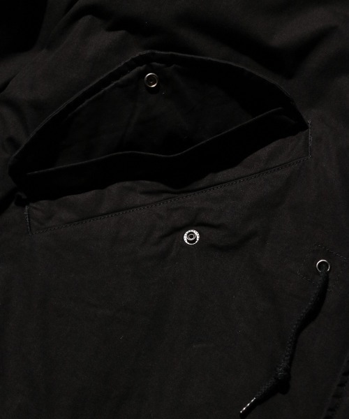 MILITARY（ミリタリー）の「【MADE IN STANDARD / メイドインスタンダード】M65 FISHTAIL JACKET（モッズコート・メンズ・オリーブ/ブラック・LARGE/MEDIUM/SMALL）」の8枚目の写真