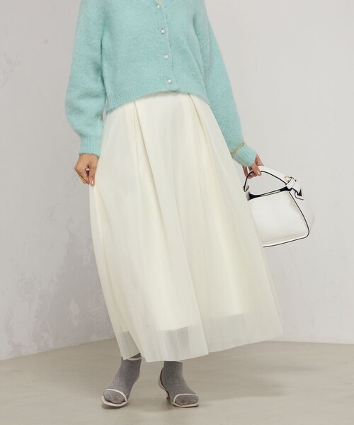 NOLLEY's/ ウォッシャブルシアーダンボールタックスカート NOLLEY'S（ノーリーズ）の「ウォッシャブルシアーダンボール
