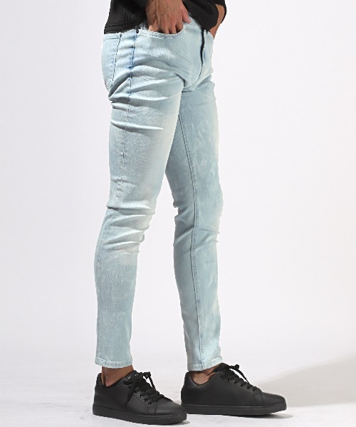 セール】ケミカルウォッシュスキニーデニムパンツ（デニムパンツ