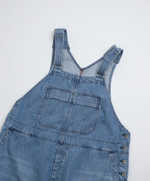 brocanteブロカント　サロペット　デニム　リネン混　ドミンゴ Brocante / ブロカント] 10oz甘織デニム デフォルメパントル