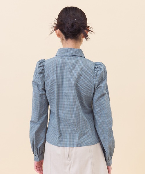 REDYAZEL（レディアゼル）の「リボンタイパフスリーブブラウス（シャツ/ブラウス・レディース・ベージュ系その他/オフホワイト/ネイビー系・FREE）」の13枚目の写真