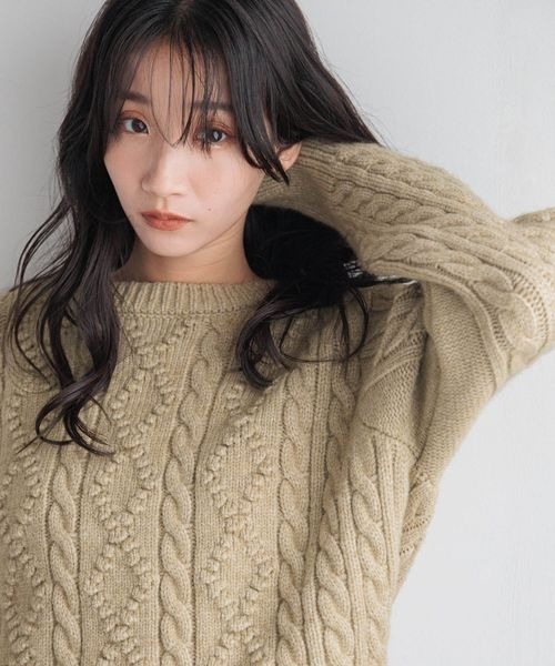 取り引きページ セール】ケーブルニットプルオーバーLS 240860（ニット/セーター