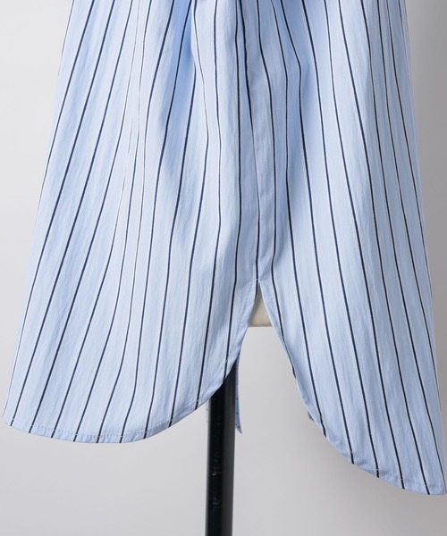 VIOLETTA（ヴィオレッタ）の「ストライプ柄ボウタイシャツ（シャツ/ブラウス・レディース・アイボリー/ブルー・FREE）」の11枚目の写真