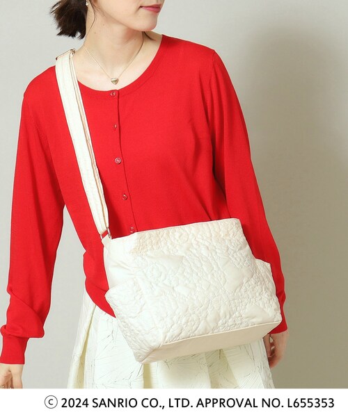 ITS'DEMO（イッツデモ）の「◆【ハローキティコラボ】ロゴキルト舟型ショルダー（ショルダーバッグ・レディース・ブラック/アイボリー/ピンク系・00）」の4枚目の写真