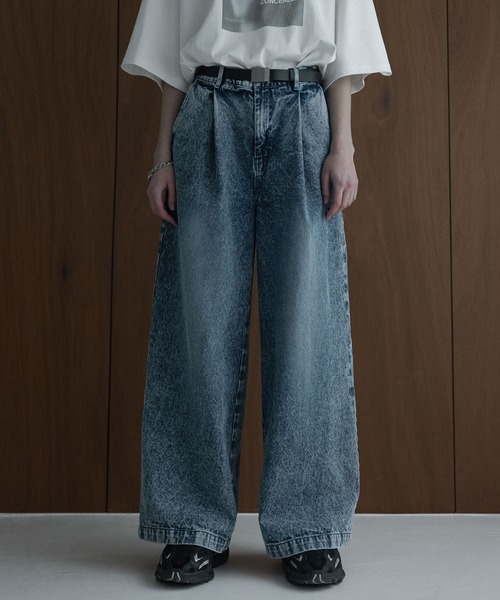 【WONDER WONDER】Otu Incision Vintage Wash L Wide Denim Pt s-l1200.jpg