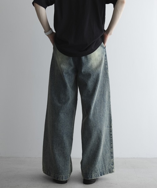 remer(リメール)の「【13.5oz】loose vintage buggy denim PT / ルーズヴィンテージバギーデニムパンツ(デニムパンツ・メンズ・ブラック系その他/サックスブルー/ブラック/インディゴブルー/ブルー系その他・LARGE/MEDIUM/SMALL/X-SMALL)」の17枚目の写真