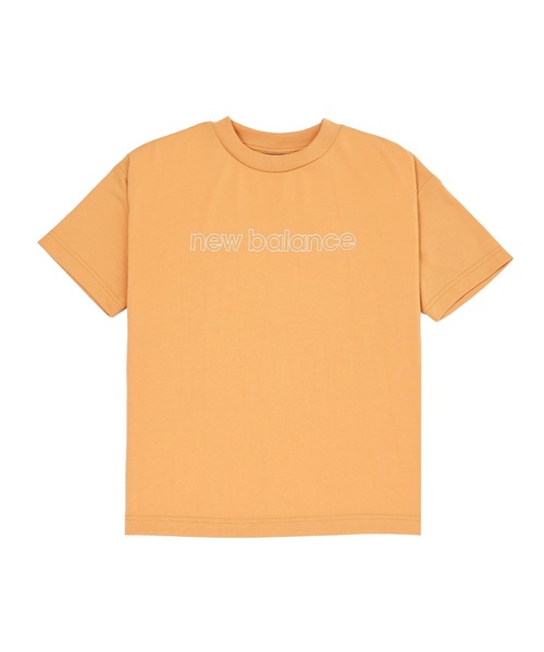 NEW BALANCE（ニューバランス）の「NB DRY リニアロゴショートスリーブTシャツ コットンライク（Tシャツ/カットソー・キッズ・オフホワイト/ブラック/カーキブラウン/オレンジ・160/150/140/130）」の4枚目の写真