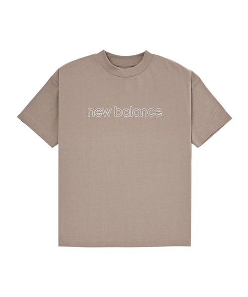 NEW BALANCE（ニューバランス）の「NB DRY リニアロゴショートスリーブTシャツ コットンライク（Tシャツ/カットソー・キッズ・オフホワイト/ブラック/カーキブラウン/オレンジ・160/150/140/130）」の3枚目の写真