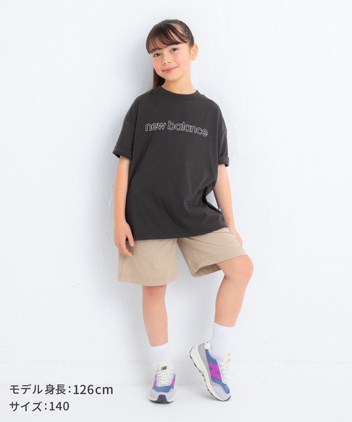 NEW BALANCE（ニューバランス）の「NB DRY リニアロゴショートスリーブTシャツ コットンライク（Tシャツ/カットソー・キッズ・オフホワイト/ブラック/カーキブラウン/オレンジ・160/150/140/130）」の17枚目の写真