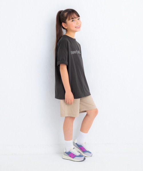 NEW BALANCE（ニューバランス）の「NB DRY リニアロゴショートスリーブTシャツ コットンライク（Tシャツ/カットソー・キッズ・オフホワイト/ブラック/カーキブラウン/オレンジ・160/150/140/130）」の18枚目の写真