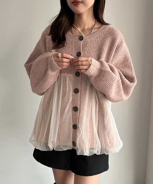 apres jour mignon(アプレジュールミニョン)の「ペプラムチュールニット【ZOZOTOWN限定アイテム】(ニット/セーター・レディース・ブラック/アイボリー/ピンク・フリー/X-LARGE)」の19枚目の写真