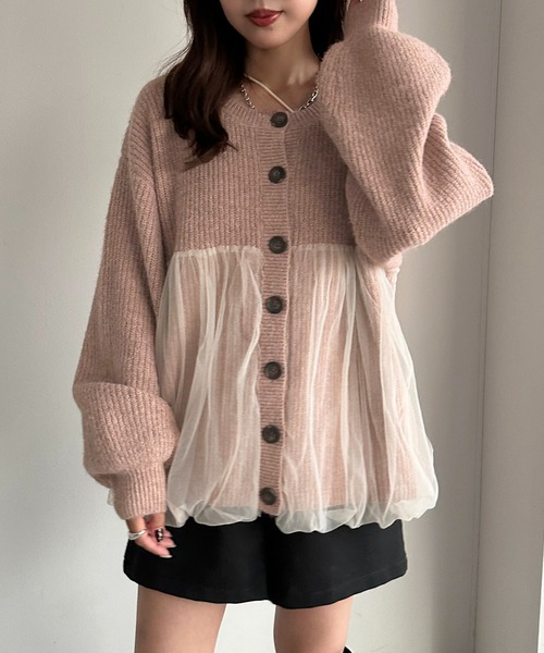apres jour mignon(アプレジュールミニョン)の「ペプラムチュールニット【ZOZOTOWN限定アイテム】(ニット/セーター・レディース・ブラック/アイボリー/ピンク・フリー/X-LARGE)」の20枚目の写真