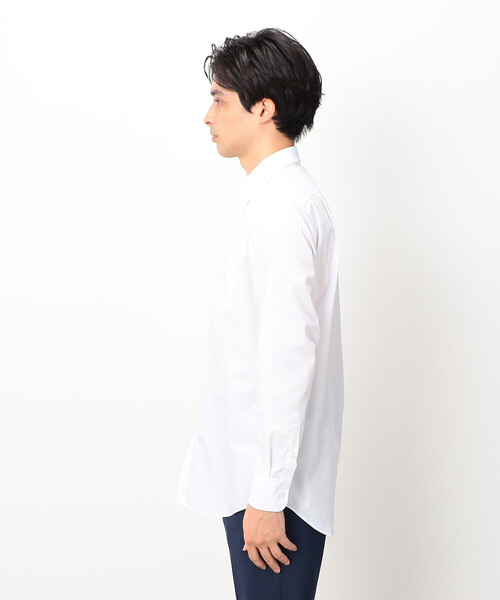 COMME CA ISM（コムサイズム）の「イージーケア　ポリエステル　コットン　ブロード　ドレスシャツ（ビジネスシャツ・メンズ・ホワイト・SMALL/MEDIUM/LARGE/X-LARGE）」の8枚目の写真