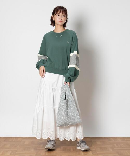 Lee(リー)の「Lee(リー)【レディース】ニット切替スウェット(スウェット・レディース・グリーン・XL/S/L/M)」の21枚目の写真