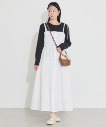 earth music&ecology | ギャザーティアードキャミドレ(ワンピース)