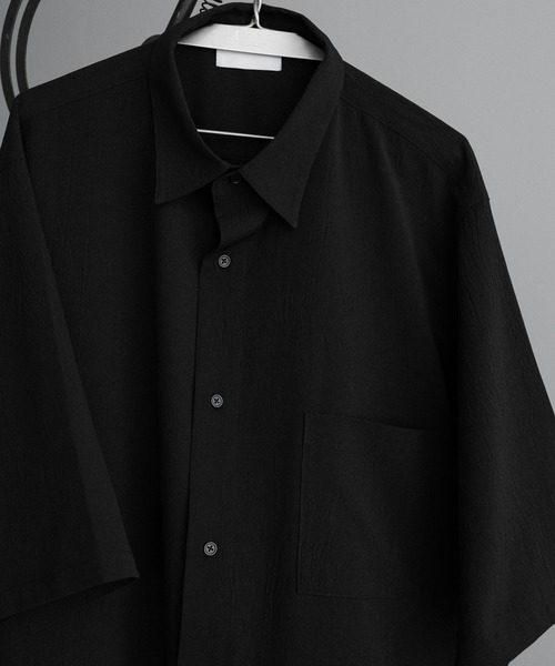 remer(リメール)の「loose Relax summer shirt / ルーズリラックスサマーシャツ《楊柳》(シャツ/ブラウス・メンズ・ブラック/キャメル/ライトグレー/ブルー/チャコールグレー/カーキ/ライトグリーン/パープル/マスタード・SMALL/X-SMALL/LARGE/MEDIUM)」の17枚目の写真