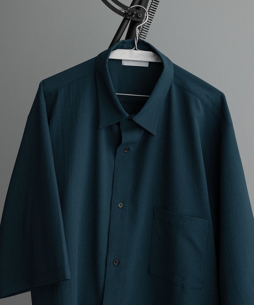 remer(リメール)の「loose Relax summer shirt / ルーズリラックスサマーシャツ《楊柳》(シャツ/ブラウス・メンズ・ブラック/キャメル/ライトグレー/ブルー/チャコールグレー/カーキ/ライトグリーン/パープル/マスタード・SMALL/X-SMALL/LARGE/MEDIUM)」の11枚目の写真