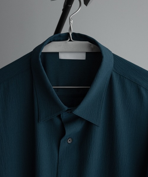 remer(リメール)の「loose Relax summer shirt / ルーズリラックスサマーシャツ《楊柳》(シャツ/ブラウス・メンズ・ブラック/キャメル/ライトグレー/ブルー/チャコールグレー/カーキ/ライトグリーン/パープル/マスタード・SMALL/X-SMALL/LARGE/MEDIUM)」の12枚目の写真