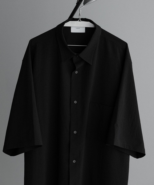 remer(リメール)の「loose Relax summer shirt / ルーズリラックスサマーシャツ《楊柳》(シャツ/ブラウス・メンズ・ブラック/キャメル/ライトグレー/ブルー/チャコールグレー/カーキ/ライトグリーン/パープル/マスタード・SMALL/X-SMALL/LARGE/MEDIUM)」の18枚目の写真
