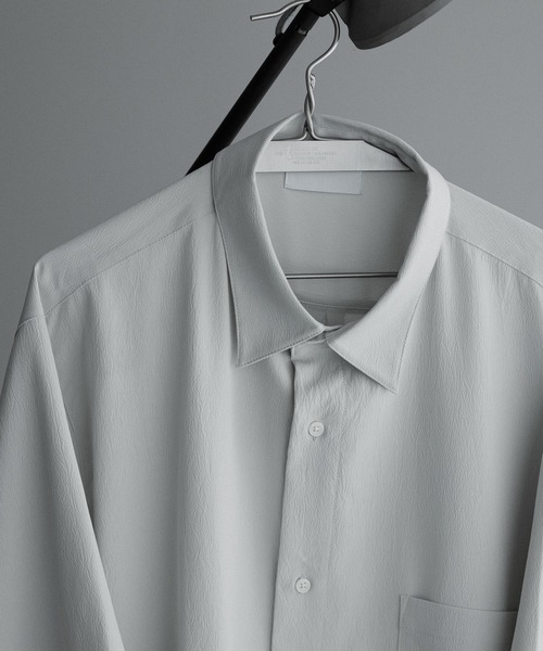 remer(リメール)の「loose Relax summer shirt / ルーズリラックスサマーシャツ《楊柳》(シャツ/ブラウス・メンズ・ブラック/キャメル/ライトグレー/ブルー/チャコールグレー/カーキ/ライトグリーン/パープル/マスタード・SMALL/X-SMALL/LARGE/MEDIUM)」の15枚目の写真