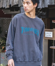 【THRASHER/スラッシャー】ヘビーウェイト ピグメント マガジンロゴ クルーネック スウェット LOGO PIGMENT SWEAT
