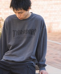 【THRASHER/スラッシャー】ヘビーウェイト ピグメント マガジンロゴ クルーネック スウェット LOGO PIGMENT SWEAT