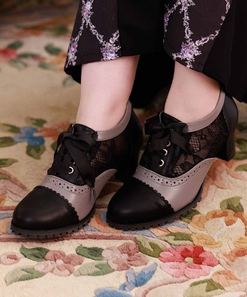 axes femme（アクシーズファム）の「チュールレースアップブーツ
