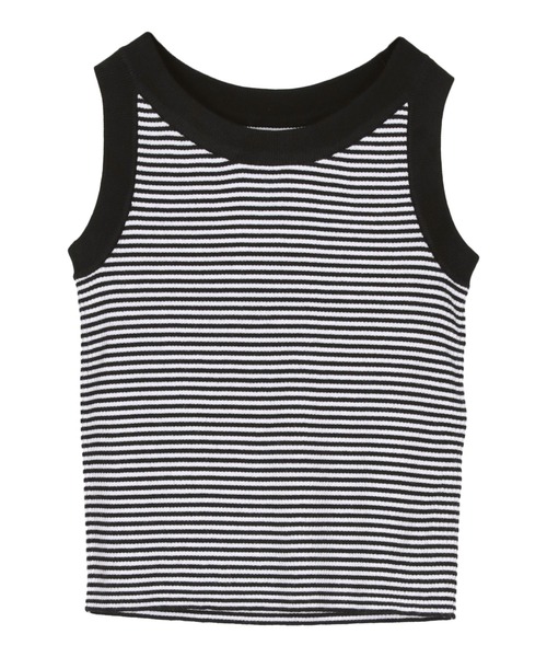 titivate（ティティベイト）の「配色リブニットタンクトップ（タンクトップ・レディース・ブラウン系その他2/ブラウン系その他/ブラック系その他/ホワイト系その他/ブルー系その他/イエロー系その他/グレー系その他/ホワイト系その他2/ブラック系その他2・L/M/S）」の19枚目の写真