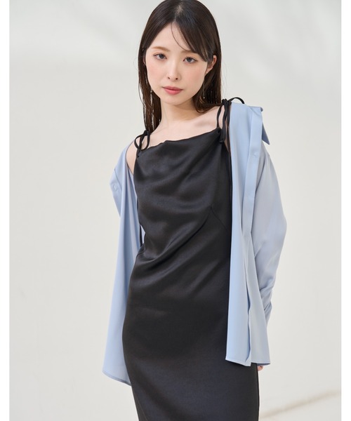 完売品　FRAY I.D ドレープサテンキャミドレス ドレープサテンキャミドレス | フレイ アイディー(FRAY I.D