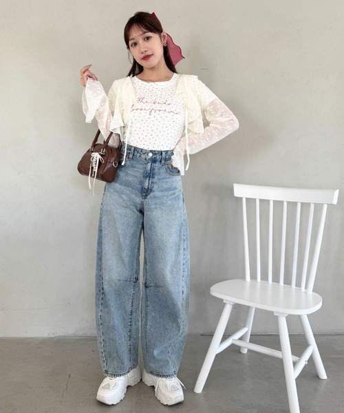 ココメロディ　ボレロ シアーボレロカーディガン/sheer bolero cardigan（カーディガン