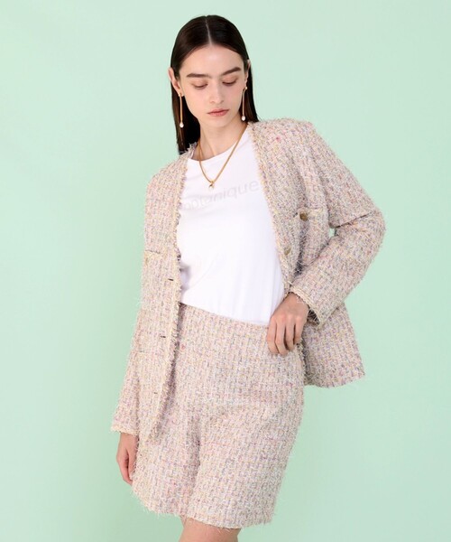 ANAYI(アナイ)の「BOTANIQUE ロゴ プルオーバー(ニット/セーター・レディース・オフホワイト/ネイビー・36/38)」の8枚目の写真