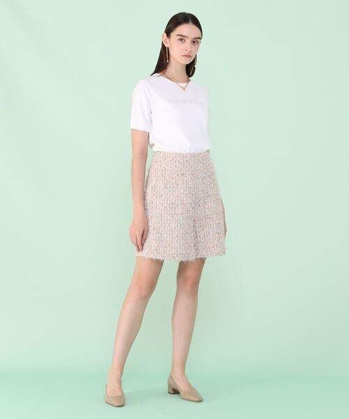 ANAYI(アナイ)の「BOTANIQUE ロゴ プルオーバー(ニット/セーター・レディース・オフホワイト/ネイビー・36/38)」の9枚目の写真