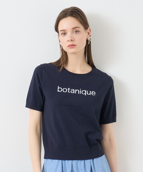ANAYI(アナイ)の「BOTANIQUE ロゴ プルオーバー(ニット/セーター・レディース・オフホワイト/ネイビー・36/38)」の13枚目の写真