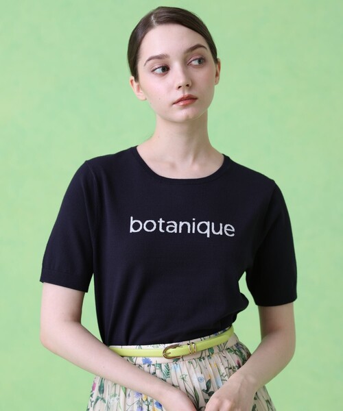 ANAYI(アナイ)の「BOTANIQUE ロゴ プルオーバー(ニット/セーター・レディース・オフホワイト/ネイビー・36/38)」の14枚目の写真