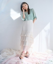 ティアードプリーツスカート 320385