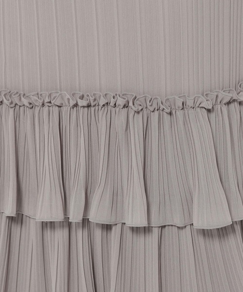 mysty woman(ミスティウーマン)の「ティアードプリーツスカート 320385(スカート・レディース・アイボリー/ブラック/グレー・FREE)」の6枚目の写真