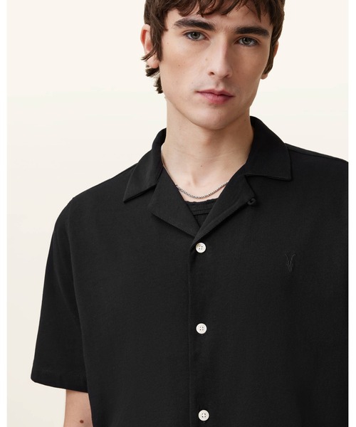 ALLSAINTS(オールセインツ)の「HUDSON RELAXED FIT RAMSKULL SHIRT | HUDSON リラックス フィット ラムスカル シャツ(シャツ/ブラウス・メンズ・ブラック・L/XS/S/M/XL)」の2枚目の写真