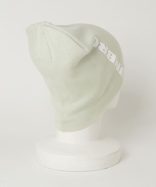 UMBRO(アンブロ)の「(UMBRO×ROSEBUD)LOGO BEANIE(ニットキャップ/ビーニー・レディース・グレー/ブラック/ライトグリーン・ONE SIZE)」の4枚目の写真