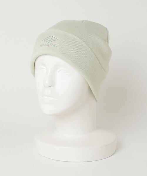 UMBRO(アンブロ)の「(UMBRO×ROSEBUD)LOGO BEANIE(ニットキャップ/ビーニー・レディース・グレー/ブラック/ライトグリーン・ONE SIZE)」の5枚目の写真