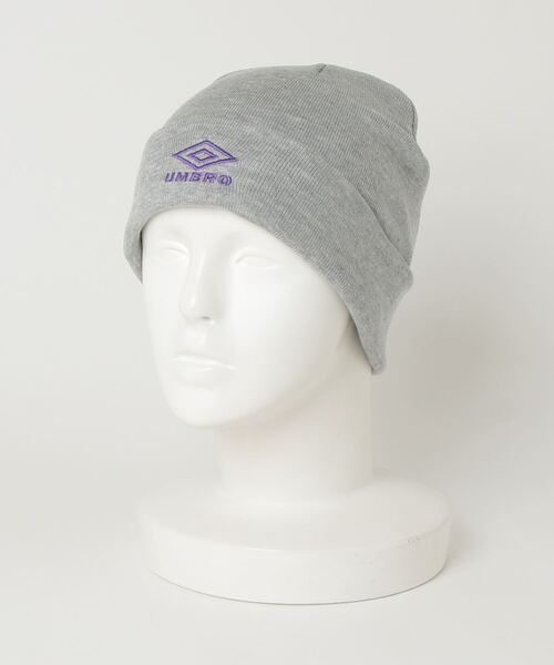 UMBRO(アンブロ)の「(UMBRO×ROSEBUD)LOGO BEANIE(ニットキャップ/ビーニー・レディース・グレー/ブラック/ライトグリーン・ONE SIZE)」の7枚目の写真