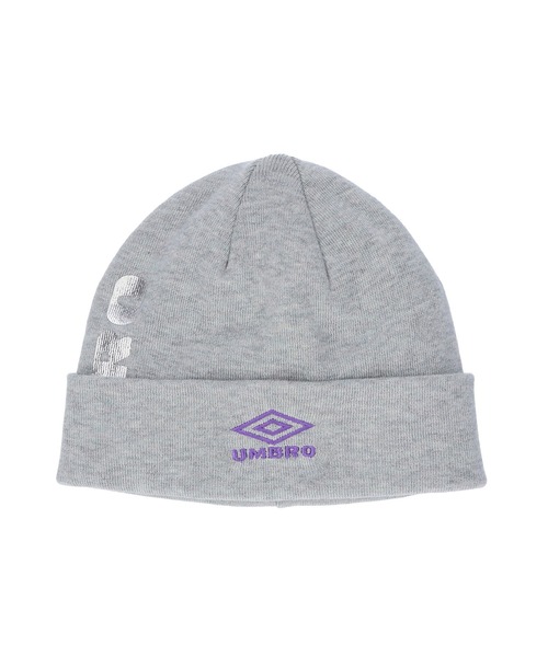UMBRO(アンブロ)の「(UMBRO×ROSEBUD)LOGO BEANIE(ニットキャップ/ビーニー・レディース・グレー/ブラック/ライトグリーン・ONE SIZE)」の1枚目の写真