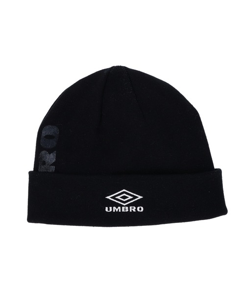 UMBRO(アンブロ)の「(UMBRO×ROSEBUD)LOGO BEANIE(ニットキャップ/ビーニー・レディース・グレー/ブラック/ライトグリーン・ONE SIZE)」の2枚目の写真