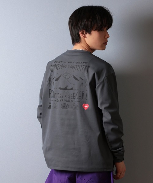 【tk】POLER/ポーラー ロンT 水陸両用 セール】【ムラサキスポーツ限定】POLER/ポーラー 長袖Tシャツ