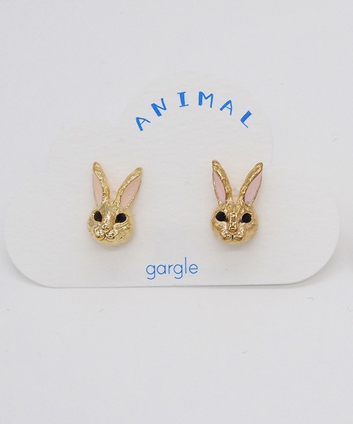 gargle(ガーグル)の「gargle ガーグル:アニマルシリーズ ラパン うさぎ ウサギ ピアス(ピアス(両耳用)・レディース・ホワイト/ゴールド・FREE)」の7枚目の写真