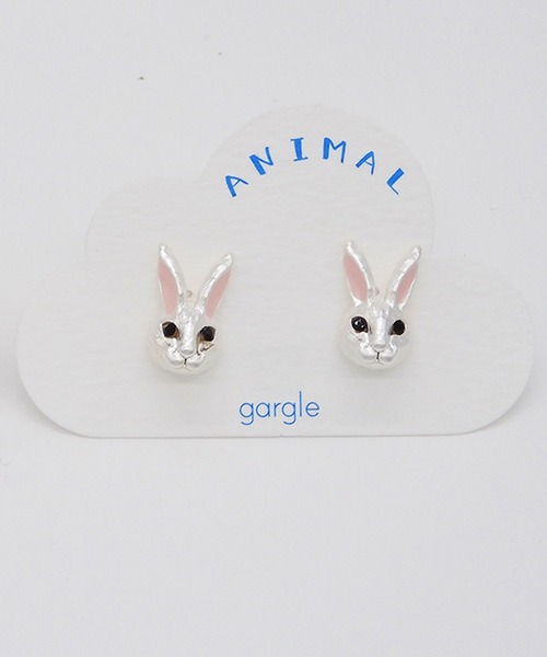 gargle(ガーグル)の「gargle ガーグル:アニマルシリーズ ラパン うさぎ ウサギ ピアス(ピアス(両耳用)・レディース・ホワイト/ゴールド・FREE)」の6枚目の写真