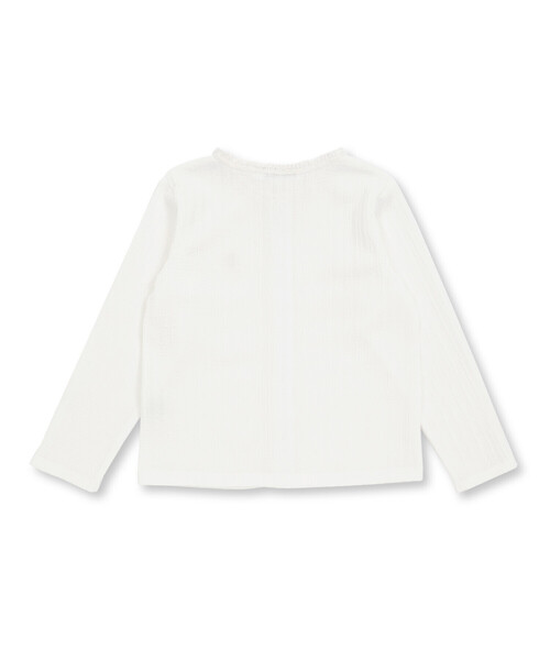 BeBe Petits Pois Vert(ベベプチポワヴェール)の「レーシーカットソー長袖カーディガン(95~150cm)(カーディガン/ボレロ・キッズ・ピンク/ホワイト・120cm/130cm/110cm/100cm/140cm/150cm)」の9枚目の写真