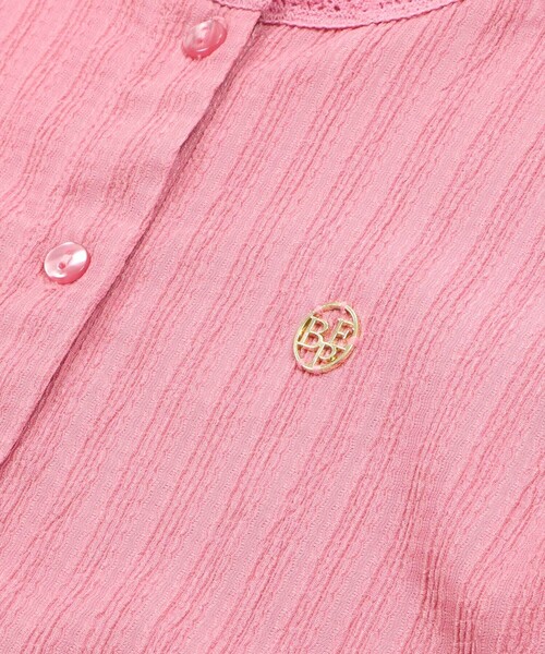 BeBe Petits Pois Vert(ベベプチポワヴェール)の「レーシーカットソー長袖カーディガン(95~150cm)(カーディガン/ボレロ・キッズ・ピンク/ホワイト・120cm/130cm/110cm/100cm/140cm/150cm)」の13枚目の写真
